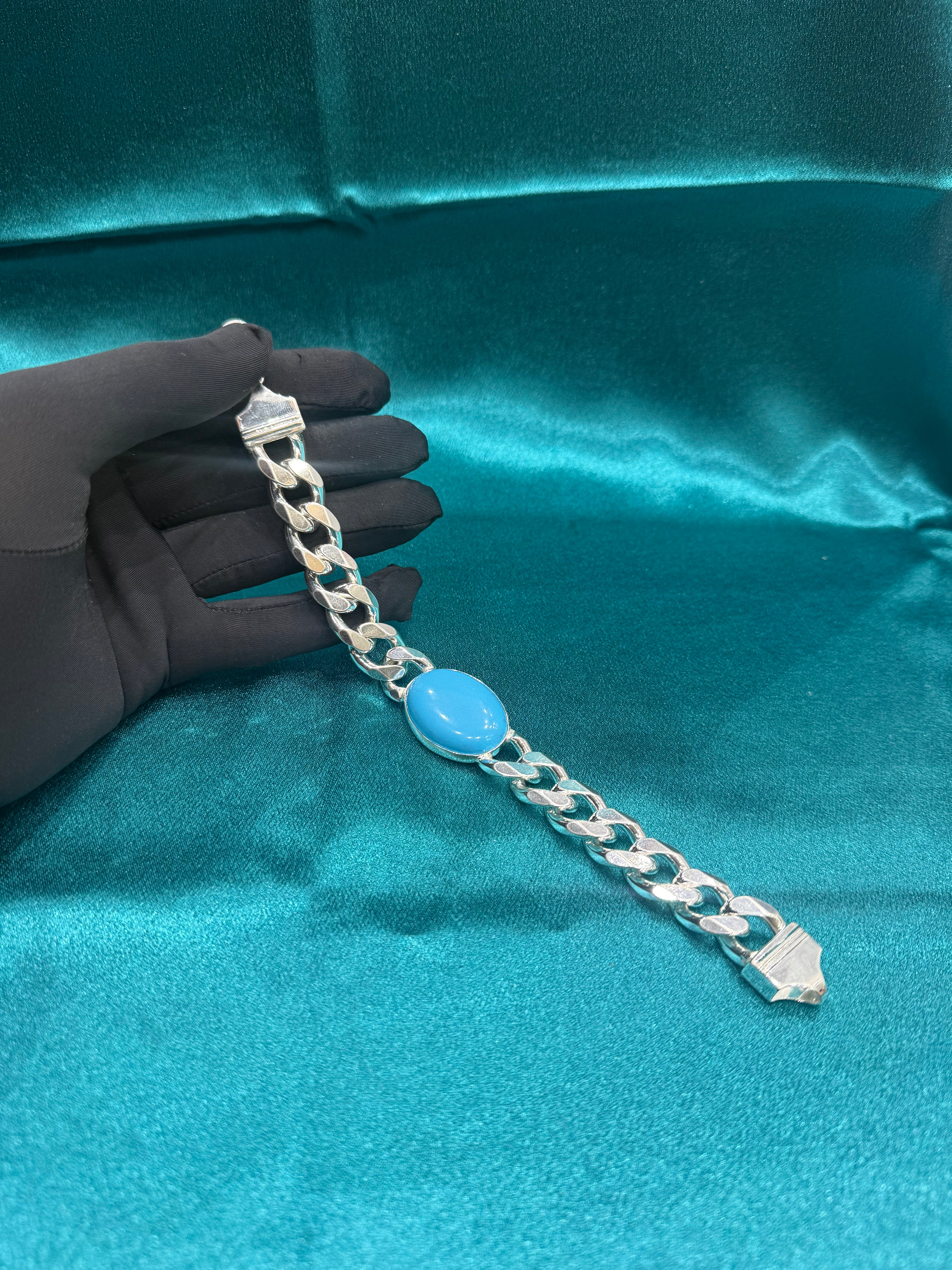 Men’s Feroza Silver 925 Bracelet (15mm)