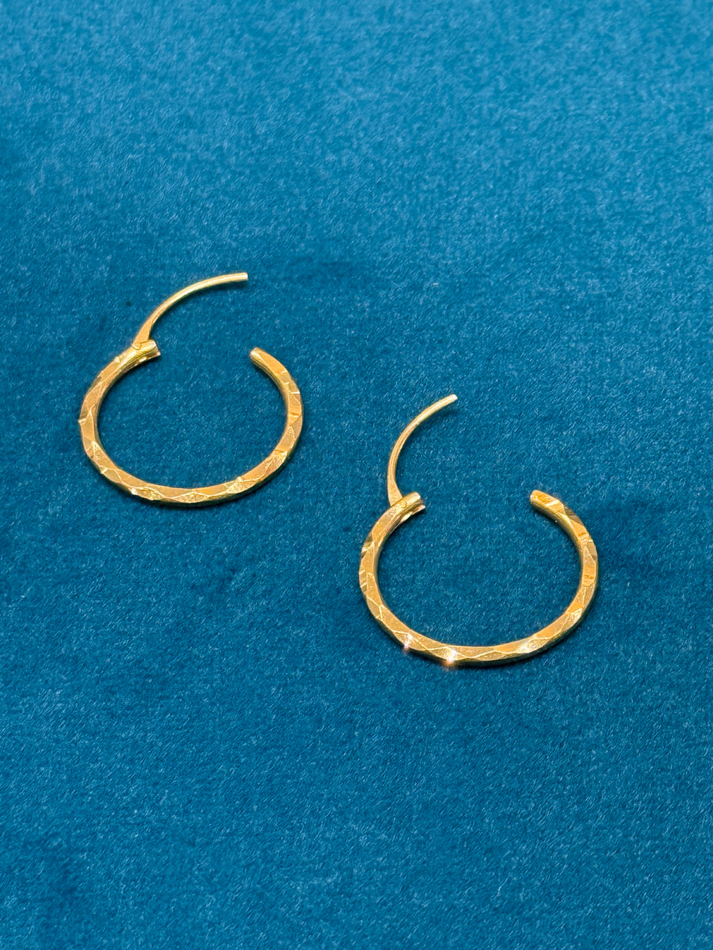 22K Gold Designer Hoops