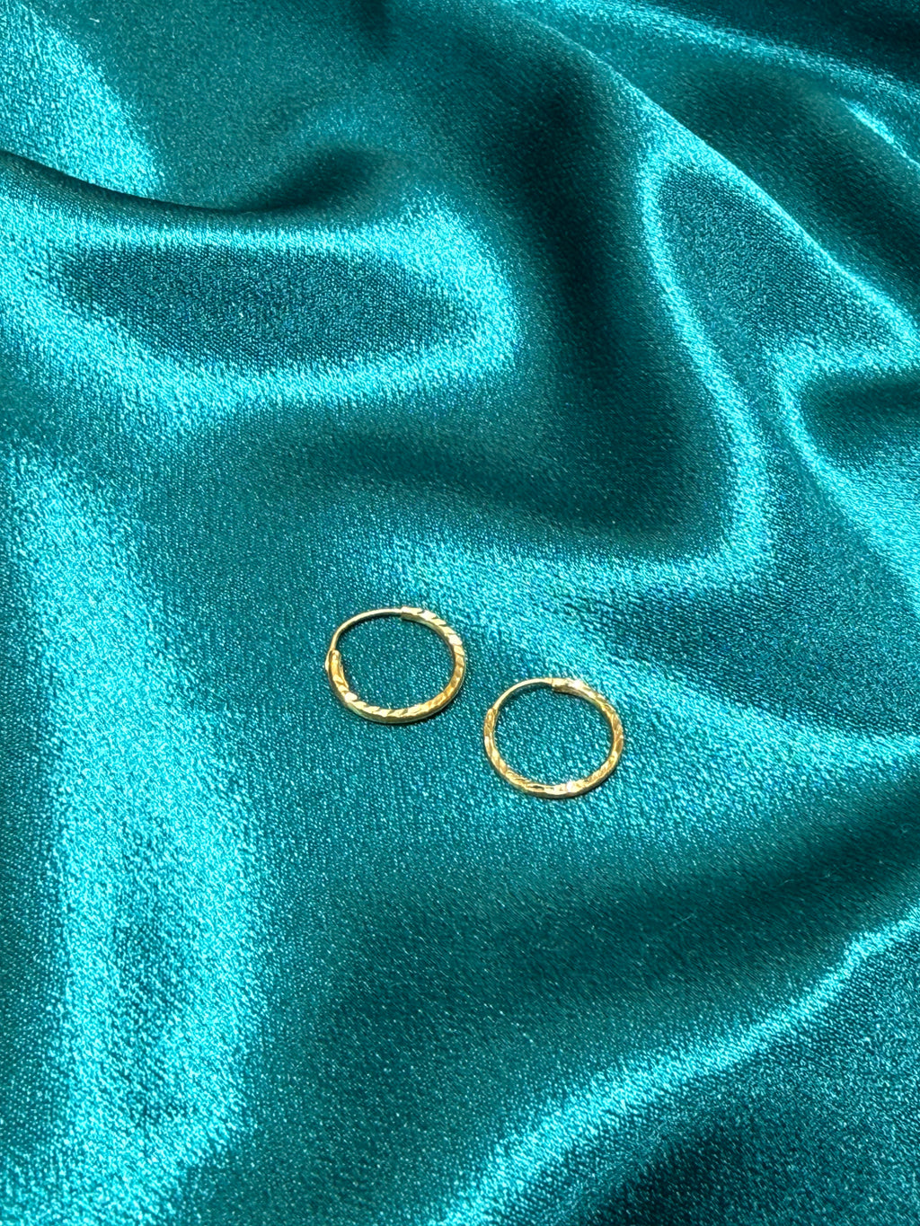 22K Gold Designer Hoops