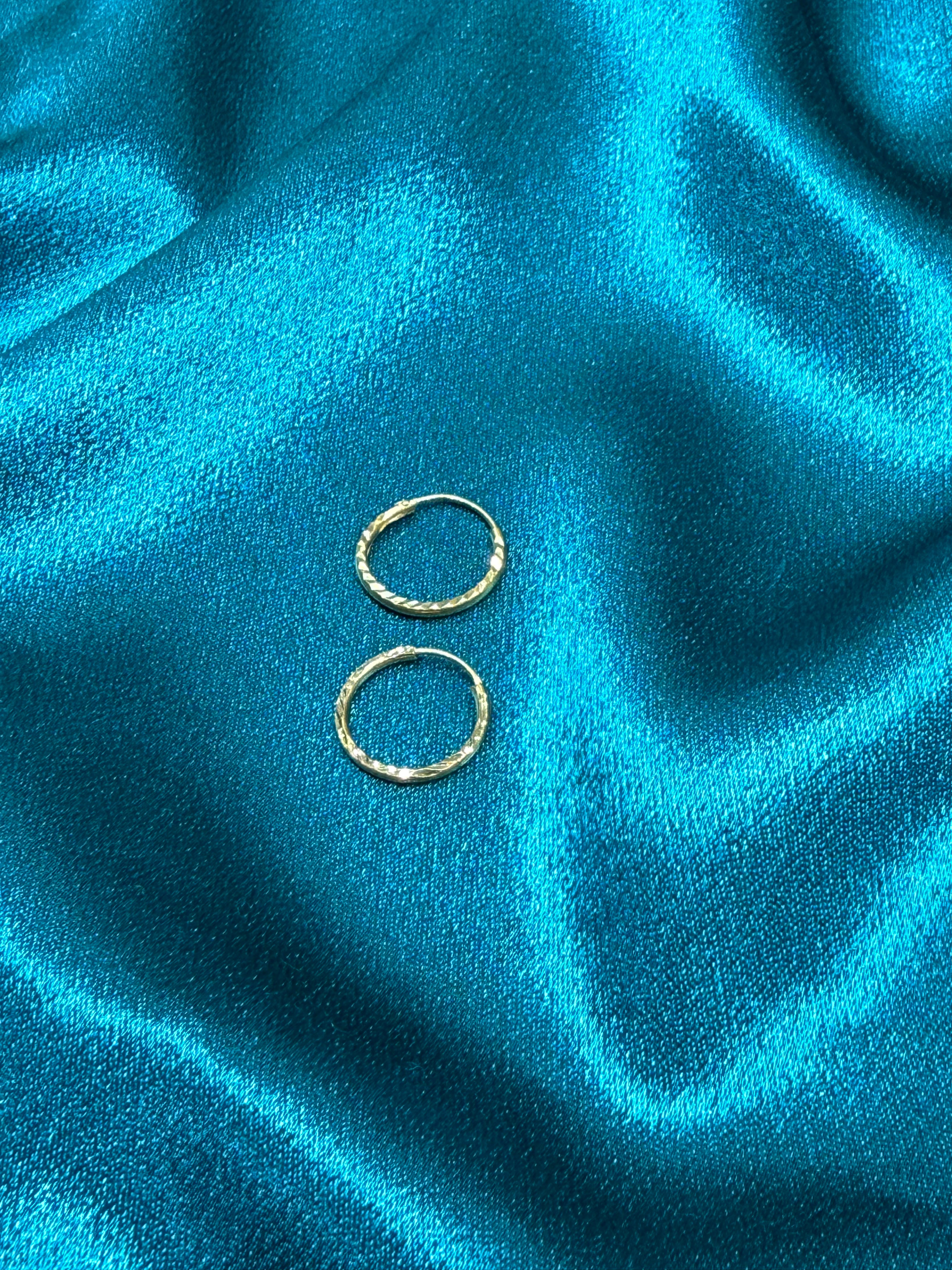 22K Gold Designer Hoops