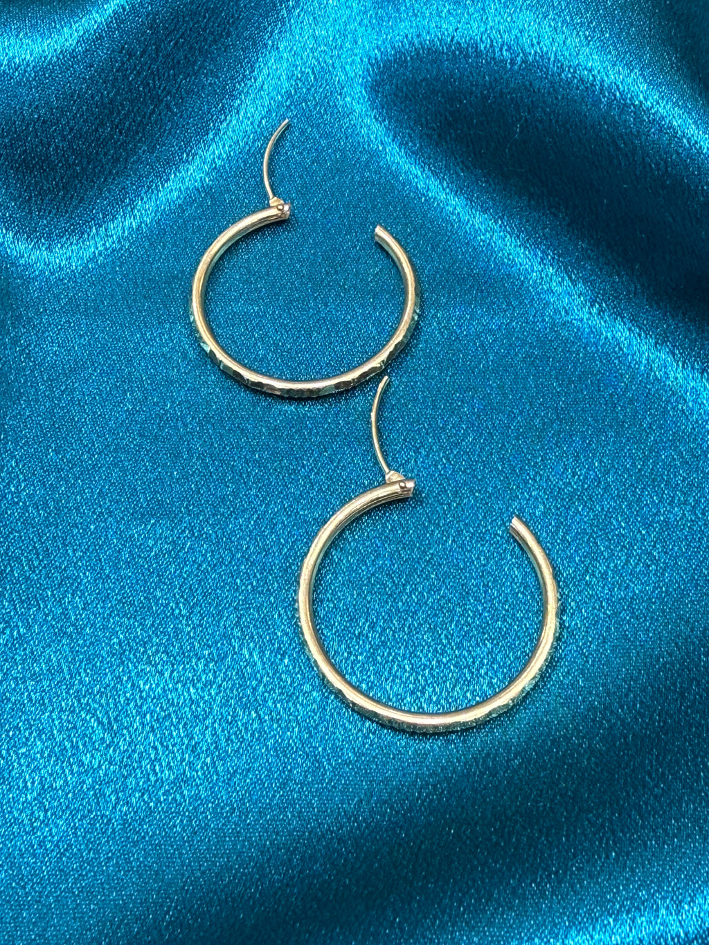 22K Gold Designer Hoops
