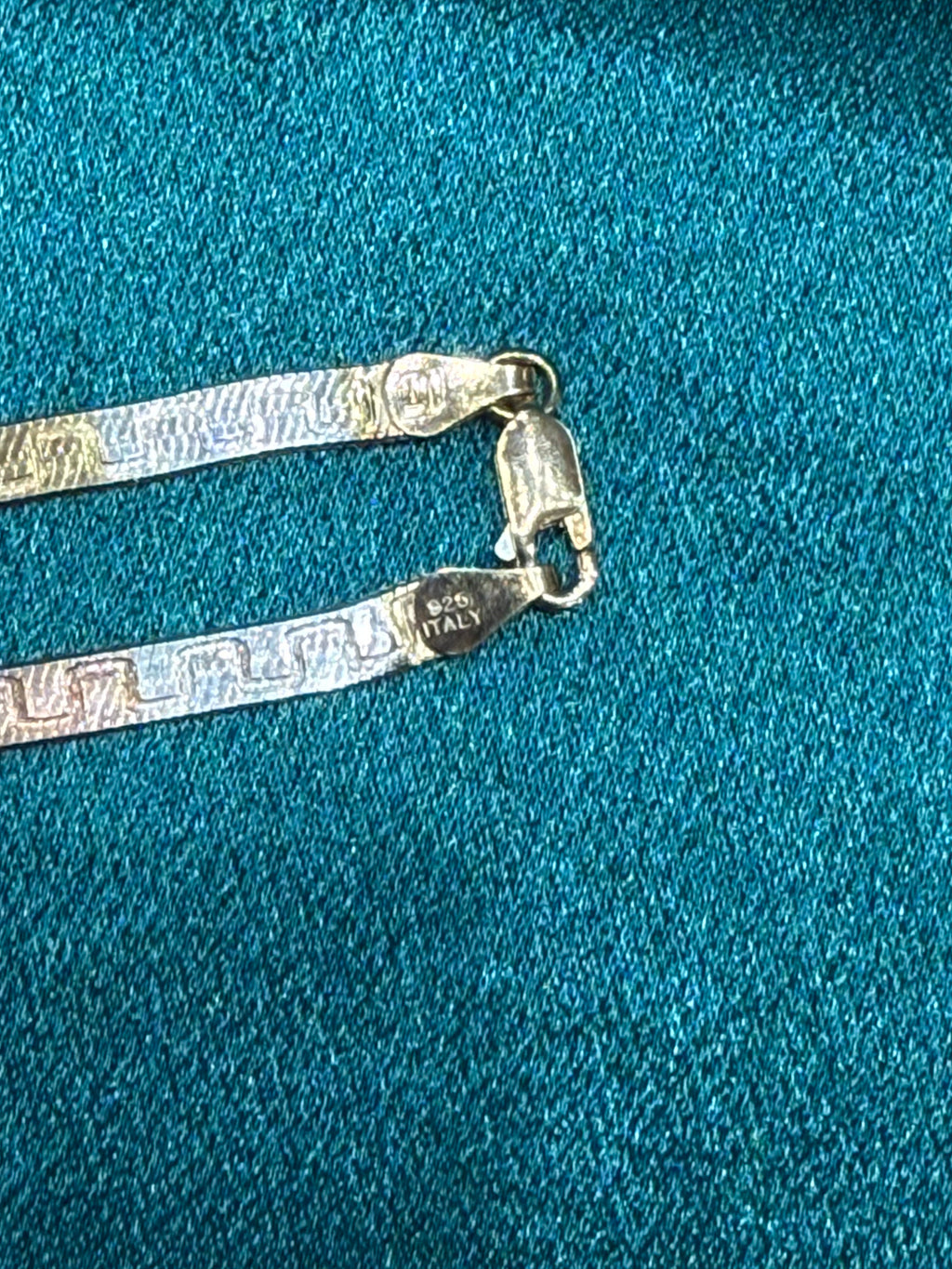 Fancy silver anklet in silver, gold and rose gold plating