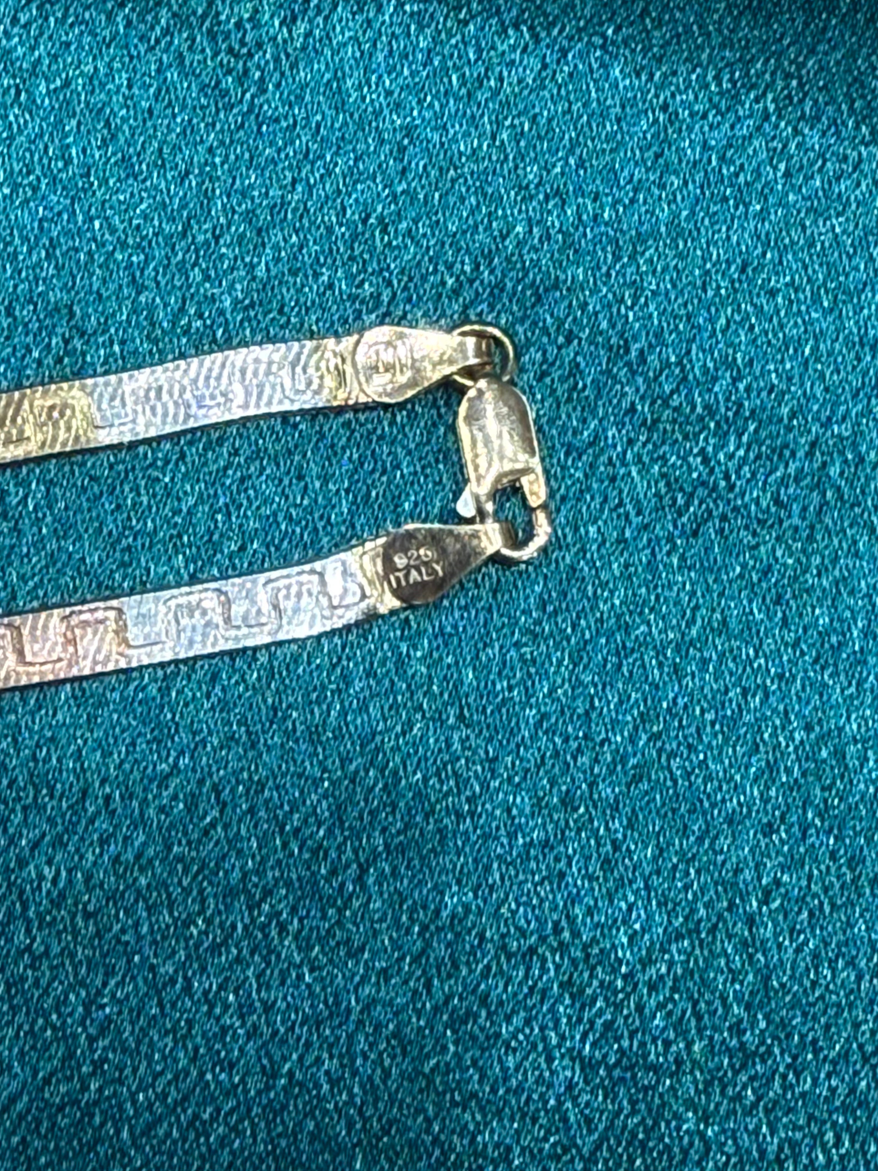 Fancy silver anklet in silver, gold and rose gold plating