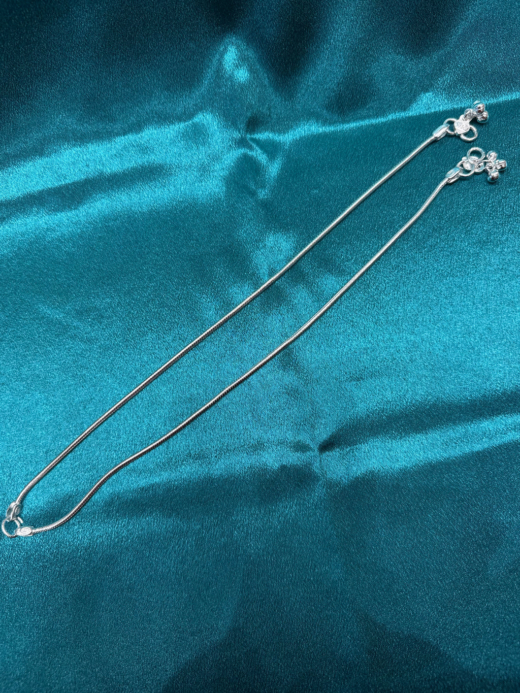 Fancy silver plain/ everyday anklets