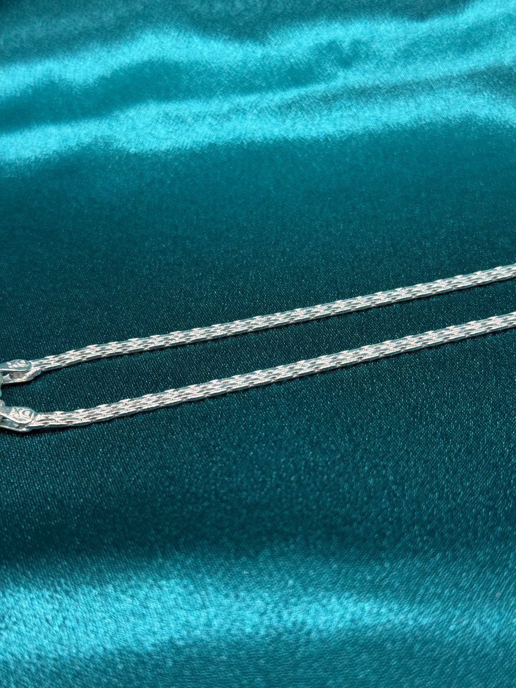 Plane twisted rope link silver anklets