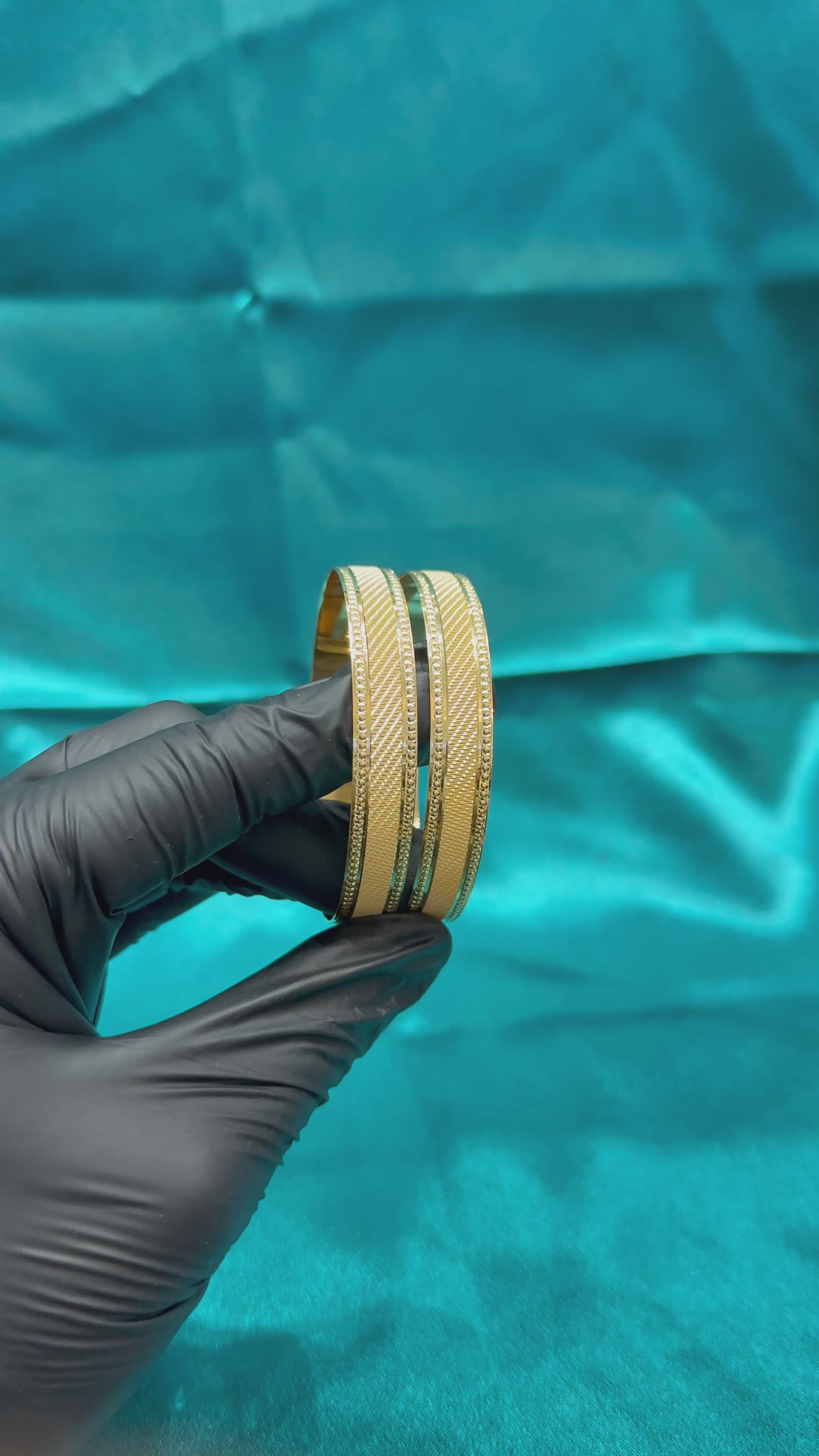 Women’s 22k Gold CNC Bangles (pair)