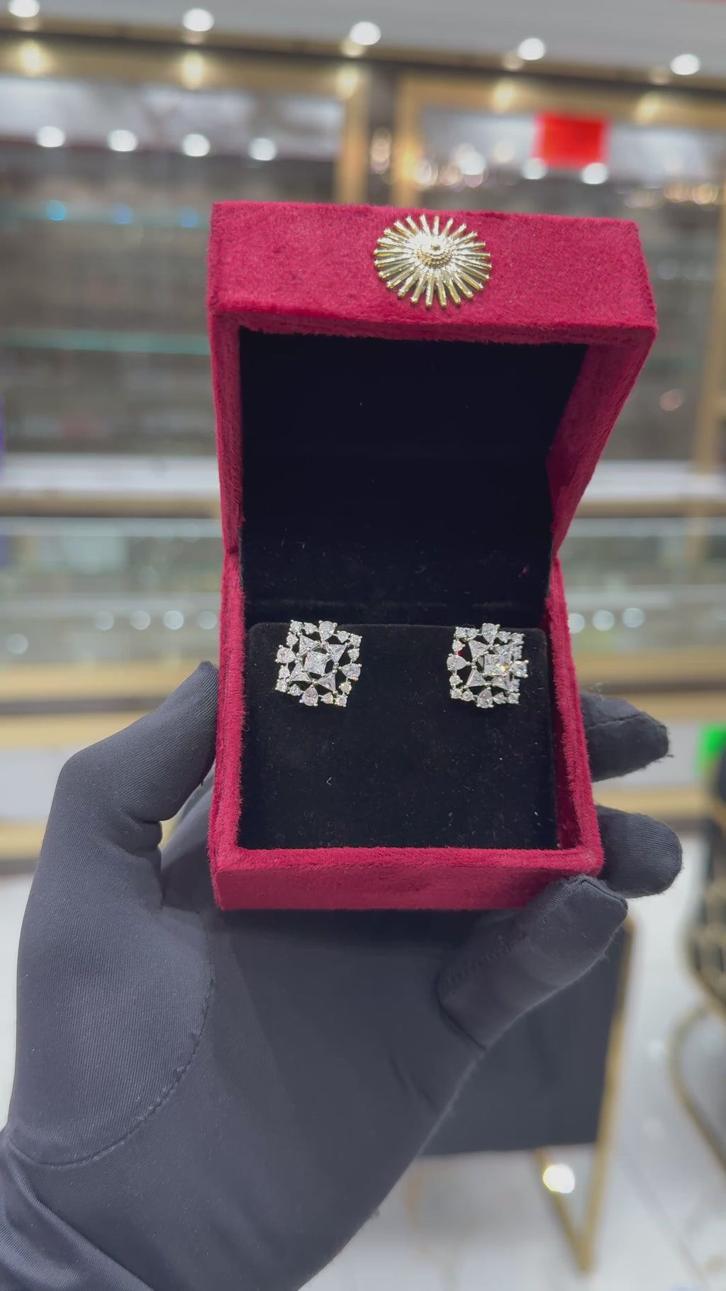 All White Silver Earrings