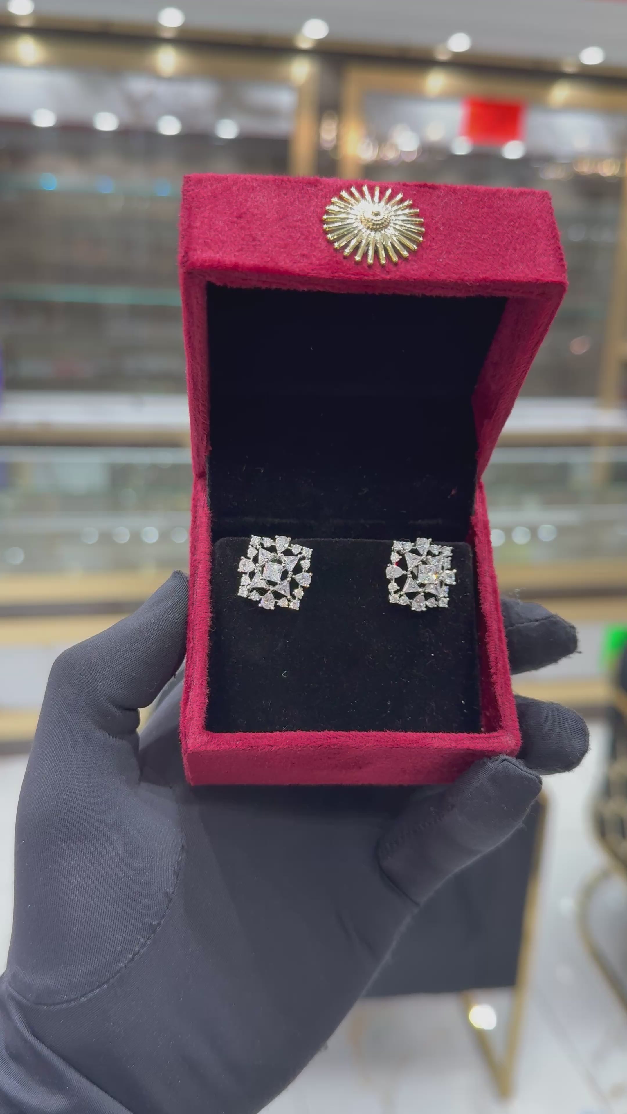 All White Silver Earrings