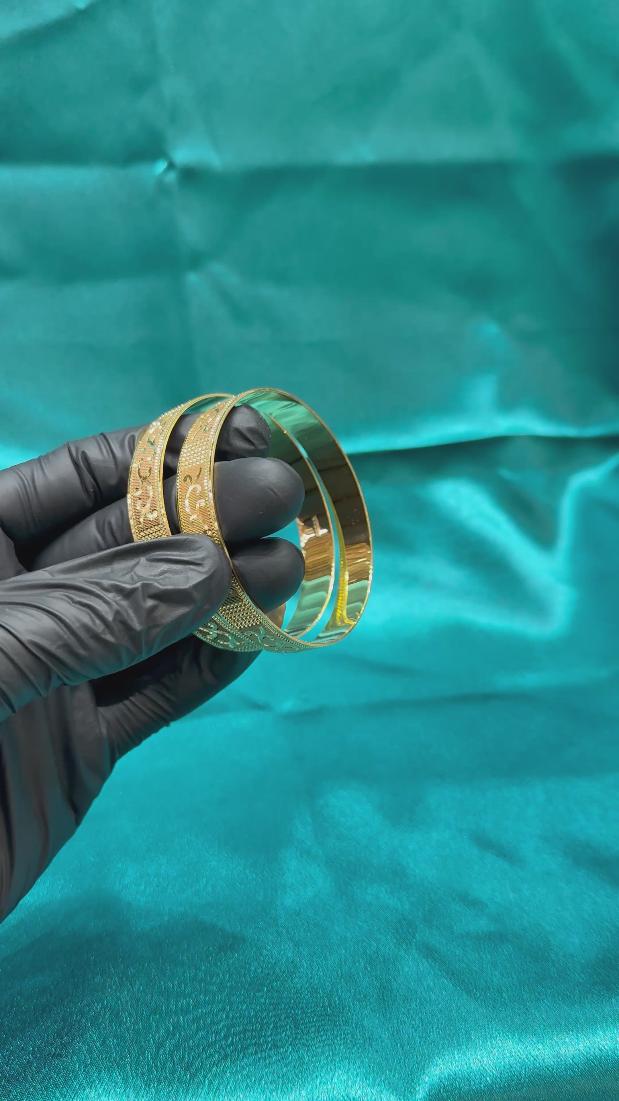 Women’s 22k Gold CNC Bangles (pair)